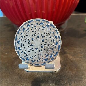 Vintage Art Nouveau Webster Sterling Filigree Mirror w/case